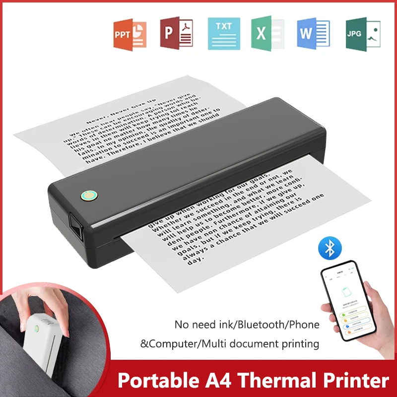 Home Office Questions - Printer termal A4 portabel Bluetooth foto