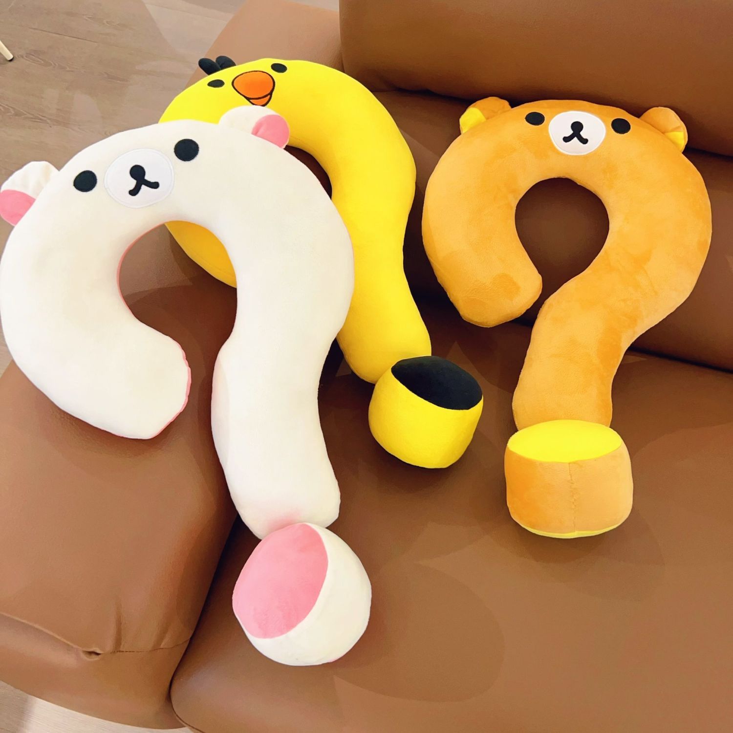 Home Office Questions - Bantal Bentuk Pertanyaan Rilakkuma Lucu, Bantal