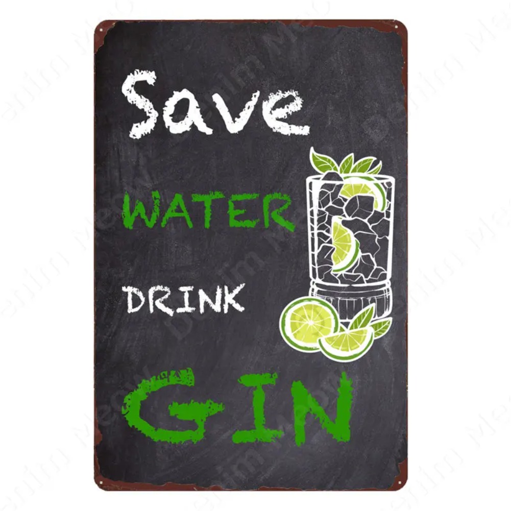 Papan Tulis Koktail Gin Tonic  - Home Office Quotes ulasan dan harga