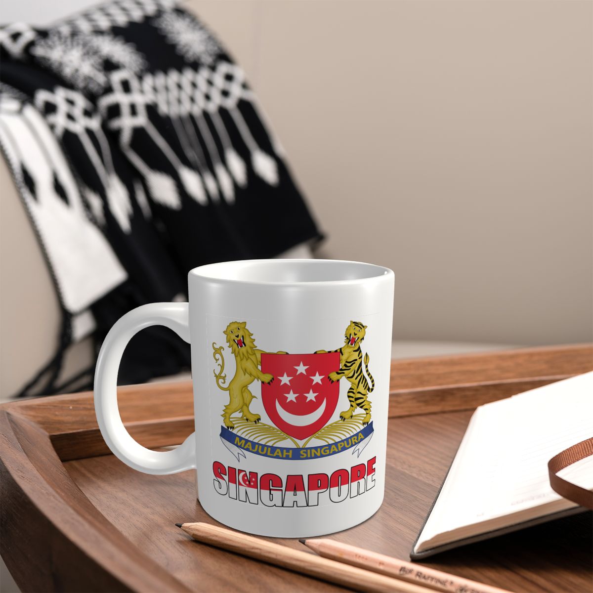 Mug Cangkir Mark Mug Bendera H - Home Office Singapore ulasan dan harga