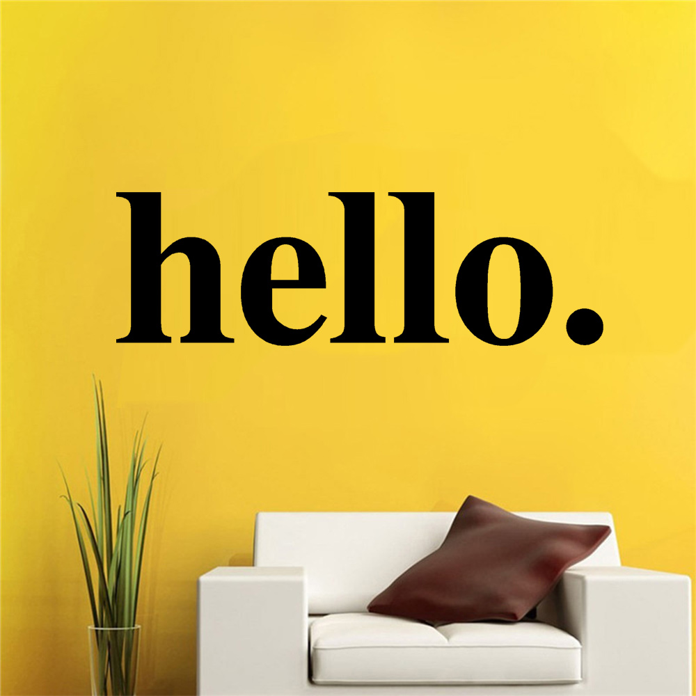 Hello kutipan stiker dinding v - Home Office Quotes ulasan dan harga