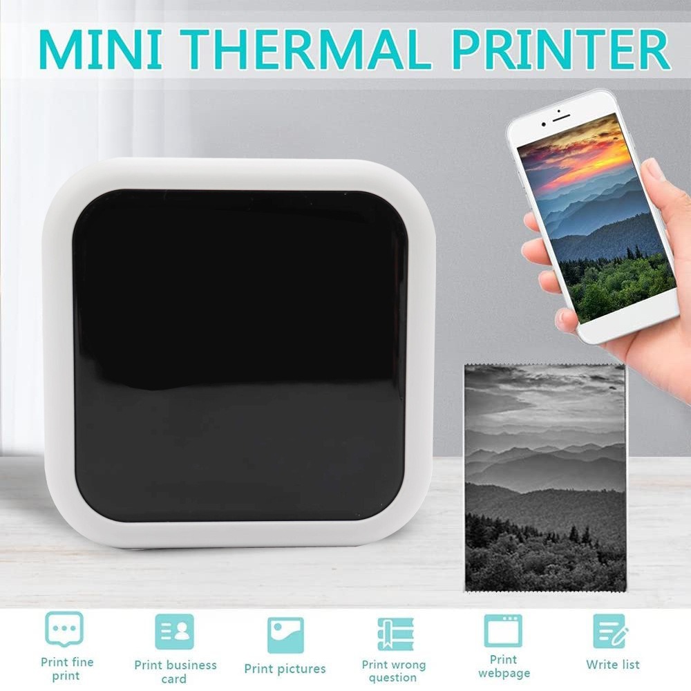 Printer Thermal Bluetooth Mini - Home Office Questions ulasan dan harga
