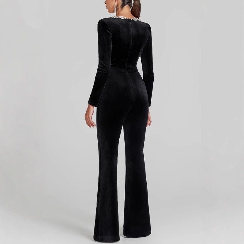 Jumpsuit Korset Beludru Wanita - Home Office Romance ulasan dan harga