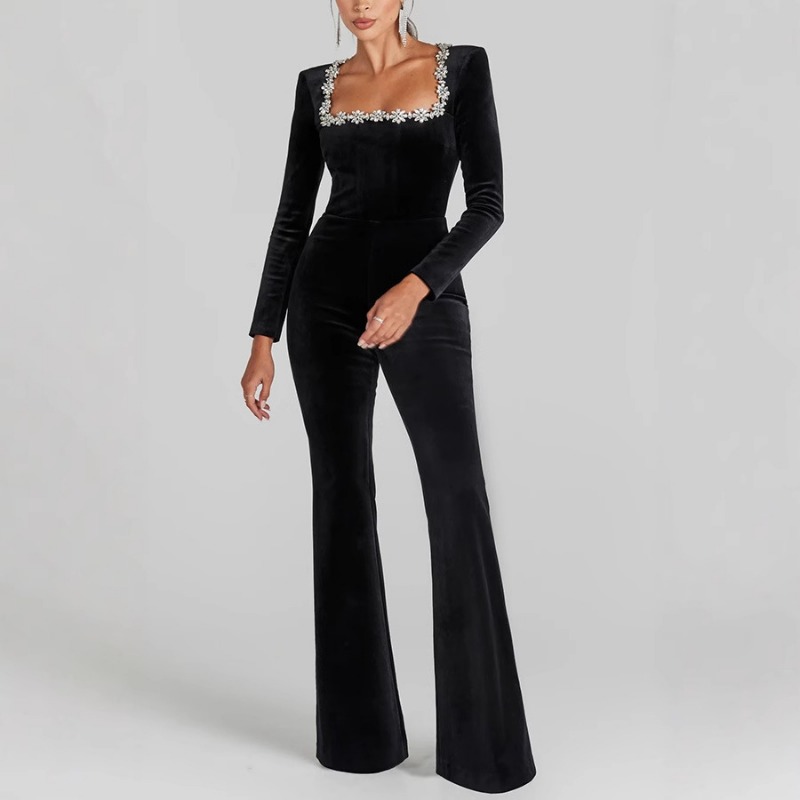 Jumpsuit Korset Beludru Wanita - Home Office Romance ulasan dan harga