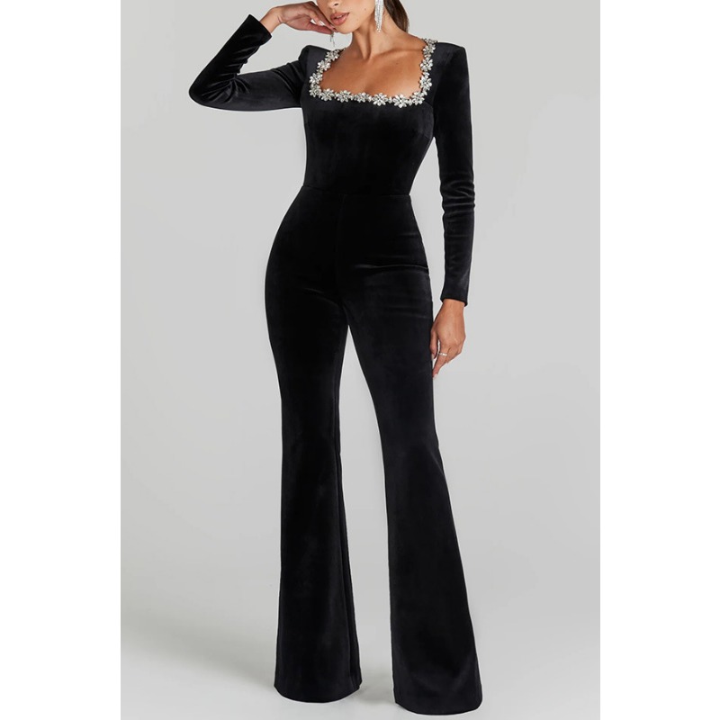 Jumpsuit Korset Beludru Wanita - Home Office Romance ulasan dan harga
